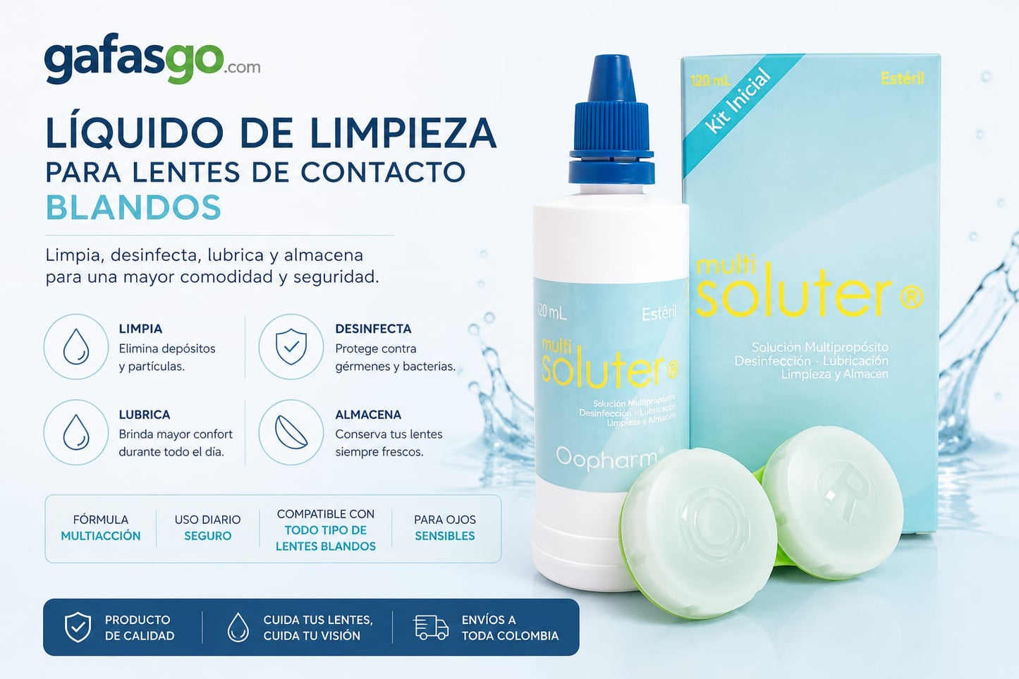 Kit Limpieza (Promo) Multi Soluter de Lentes Contacto